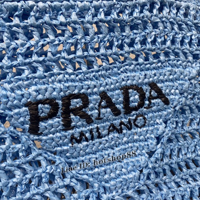 Prada專櫃新款酒椰纖維托特包 1BG393 普拉達解構式托特包手提包 csp1160